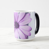 striped pattern with purple daisies モーフィングマグカップ (正面右)