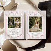 Striped Photo Graduation Party Invite Announcement 招待状