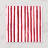 Striped Pink & Red Handwriting Wedding エンクロージャーカード (裏面)