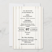 Striped Preppy Modern Wedding Invite 招待状 (正面)
