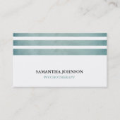 Striped Psychotherapy Therapist Counselor Classic 名刺 (正面)
