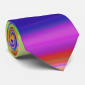 Striped Rainbow Background Gradient ネクタイ (ロール)