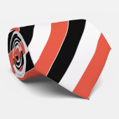 Striped Red White Black with Trinidad Map on WHITE ネクタイ (ロール)