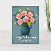 Striped Rose Arrangement Card カード (正面)