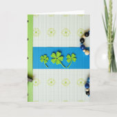 Striped Shamrock Pattern Card カード (正面)