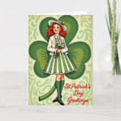 Striped Skirt St Patricks Day Card カード (正面)