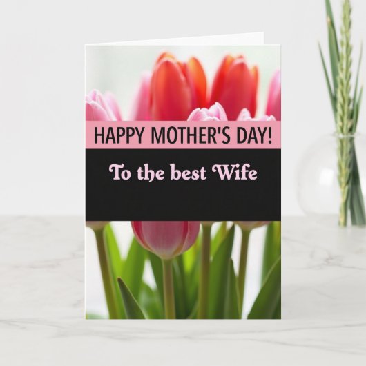 Striped Spring Blossoms Greeting Card カード (正面)