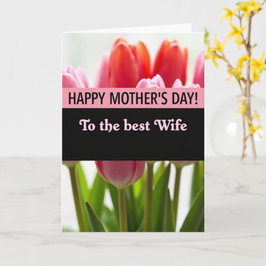 Striped Spring Blossoms Greeting Card カード (黄色い花)