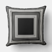 Striped square classic black and white pattern クッション (裏面)