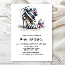 Striped Stiletto Shoes Birthday Party