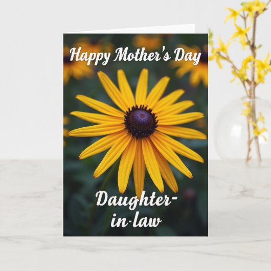 Striped Sunlit Blossom Card カード (黄色い花)