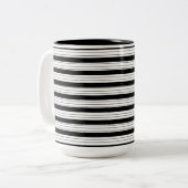 Striped Two-Tone Mug, 15 oz ツートーンマグカップ (正面左)