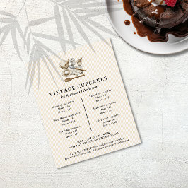 Striped Vintage Cooking Utensils Baker Pastry チラシ