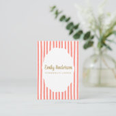 striped whimsical business card 名刺 (スタンド正面)
