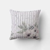 Striped Woodland Floral クッション (裏面)
