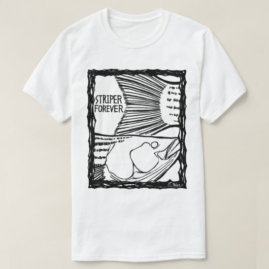 STRIPER FOREVER! mono(Fish Forever series 011) Tシャツ (デザイン正面)