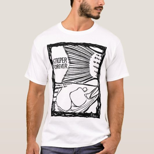 STRIPER FOREVER! mono(Fish Forever series 011) Tシャツ (正面)