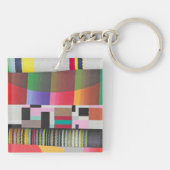 stripes and curves collage キーホルダー (裏面)