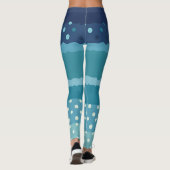 Stripes and Polka dot in Shades of Blue Leggings レギンス (裏面)