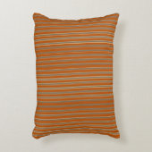 Stripes Beige Orange アクセントクッション (正面(垂直))
