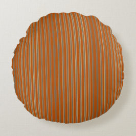Stripes Beige Orange ラウンドクッション