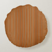 Stripes Beige Orange ラウンドクッション (裏面)
