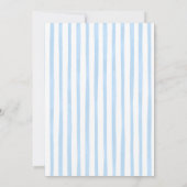 Stripes Blue BBQ Diapers and Brews Boy Baby Shower 招待状 (裏面)