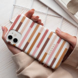 Stripes Blush Neutral Modern Case-Mate iPhone 14 Proケース<br><div class="desc">Bold stripes in pink,  blush,  clay,  brown,  tan,  rust and terracotta. This phone case is stylish and modern,  featuring your name or personalized message.</div>
