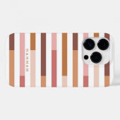 Stripes Blush Neutral Modern Case-Mate iPhoneケース (裏面 (横))