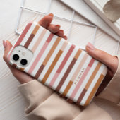 Stripes Blush Neutral Modern iPhoneケース