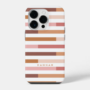 Stripes Blush Neutral Modern iPhone 14 Proケース