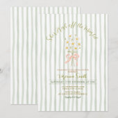 Stripes Fresh Off The Market Summer Bridal Shower 招待状 (正面/裏面)