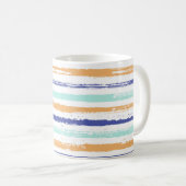 Stripes geometric textile seamless vintage pattern コーヒーマグカップ (正面右)