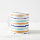 Stripes geometric textile seamless vintage pattern コーヒーマグカップ (正面左)