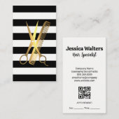 Stripes | Golden Scissors Comb Logo 予約カード (正面/裏面)
