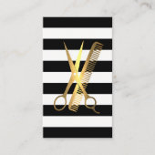 Stripes | Golden Scissors Comb Logo 予約カード (正面)