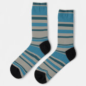 Stripes Gray and Blue ソックス (左)