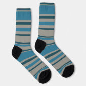 Stripes Gray and Blue ソックス (右)