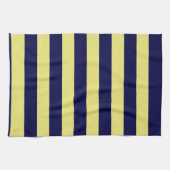 Stripes in Navy Blue and Yellow キッチンタオル (横)
