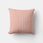 Stripes Modern Coral Peach Minimalist Elegance クッション (正面)