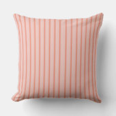 Stripes Modern Coral Peach Minimalist Elegance クッション (正面)