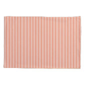 Stripes Modern Coral Peach Minimalist Elegance 枕カバー (裏面)