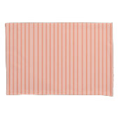 Stripes Modern Coral Peach Minimalist Elegance 枕カバー (正面)