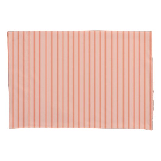 Stripes Modern Coral Peach Minimalist Elegance 枕カバー (正面)