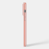 Stripes Modern Coral Peach Minimalist Elegance iPhoneケース (左側面)