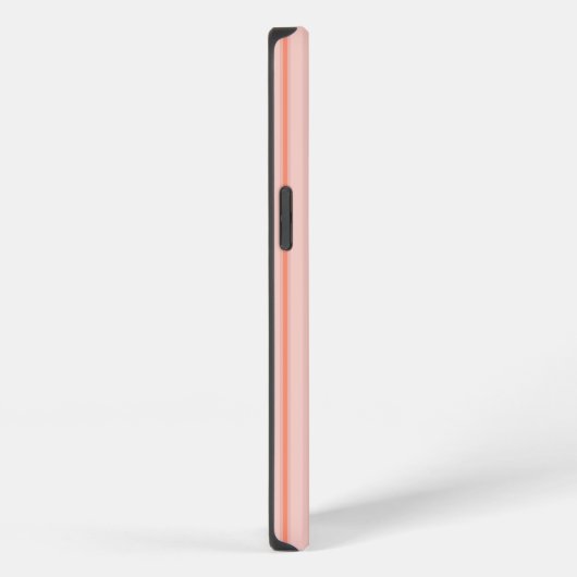 Stripes Modern Coral Peach Minimalist Elegance iPhoneケース (右側面)
