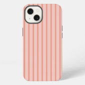 Stripes Modern Coral Peach Minimalist Elegance iPhoneケース (裏面)