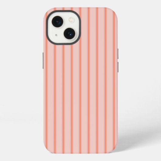 Stripes Modern Coral Peach Minimalist Elegance iPhoneケース (裏面)
