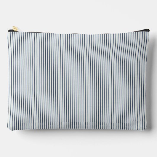 Stripes Modern Indigo Minimalist Elegance アクセサリーポーチ (正面)