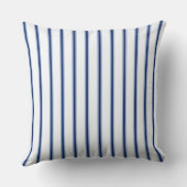 Stripes Modern Indigo Minimalist Elegance クッション (裏面)